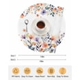 thumbnail image 6 of 15 Inch Round Placemats Set of 4, Spring Floral Non Slip Heat Insulation PP Table Mats, Elegant Flowers Farmhouse Botanical Washable Place Mats for Kitchen Dining Party Table Decor, 6 of 7