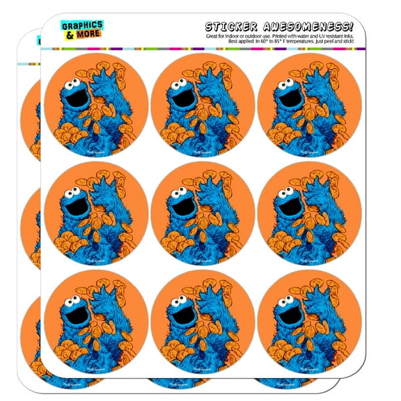 Sesame Street Vintage Cookie Monster Planner Calendar Scrapbooking Crafting Stickers