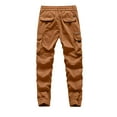thumbnail image 4 of UVEASISHA Mens Multi Pocket Work Pants Big and Tall Straight Fit Cargo Pants Outdoor Lightweight Hiking Pants Stretch Waisted Drawstring Pants Sales Today Red M, 4 of 9