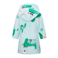 thumbnail image 2 of Pijama con capucha, suave forro polar coral, para niños y niñas, 2 of 5
