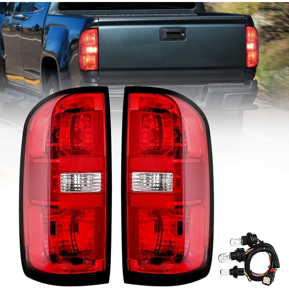 Nilight Taillight Assembly Compatible with 2015 2016 2017 2018 2019 2020 2021 2022 Chevy Colorado Rear Lamp Replacement OE Style Driver Side and Passenger Side w/Bulbs