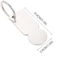 thumbnail image 2 of Miangastore Shopping Trolley Tokens Pendant Silver 4Pcs 3.1X1.0X0.9In, 2 of 9
