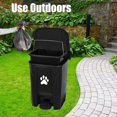 thumbnail image 2 of Outdoor Dog Poop Trash Can, Dog Waste Trash Can for Backyard Garden Home with Lid, Removable Inner Bin, Green Waste Bag, Black Fully Assembled, 2 of 13