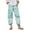 Green, variant on Aoochasliy Clothes Womens Pants Petite Elastic Waist Pants Floral Print Wide Leg Pants Cotton Linen Crop Pants Trousers with Pocket