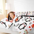 thumbnail image 4 of Castle Fairy Kawaii Penguin Full Size Comforter Sets,Cute Floral Animal Bedding Sets, 4 of 8