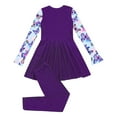 thumbnail image 6 of Alvivi Kids Girls Rash Guard Swimsuit Long Sleeve Swim Dress with Pants Sun Protection Beachwear Purple 6, 6 of 7