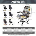thumbnail image 5 of Xoenoiee Sunflower Butterfly Heart Marble Print Stretch Computer Office Chair Cover with Armrest Covers Universal Rotating Boss Chair Slipcovers Washable Desk Chair Seat Protector for Dogs Cats, L, 5 of 6