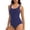 Navy, variant on uvwlwu Women Scoop Neck Crisscross Back One Piece Swimsuit,S