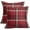 Black Red, variant on Fall Plaid Pillow Covers 18x18 Set of 2 Orange Blue Buffalo Plaid Tartan Print Autumn Themed Decorative Throw Pillows Outdoor Pillowcase Square Linen Farmhouse Cushion Case Decor for Couch Sofa Bed