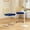 Royal Blue, variant on GlasFlength Bar Table Wood Rectangular Counter Height with Metal Legs for Kitchen Dining Room, White