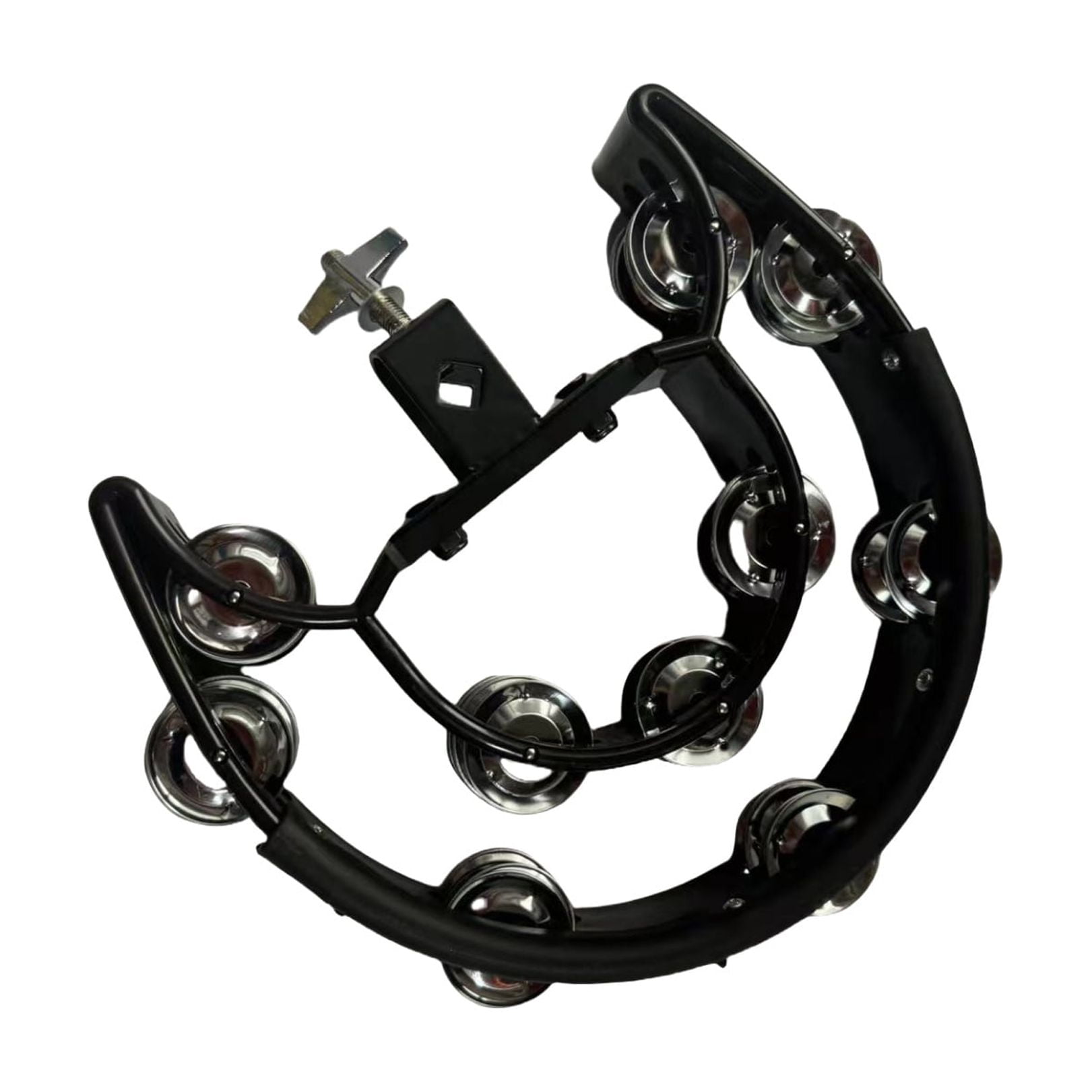Tambourine Double Row Metal Jingles Hand Held Percussion Half-Moon Tambourines Musical Instrument Gifts