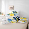 thumbnail image 6 of Manfei Lemon Print 7-Piece Bedding Comforter Set,Hello Lemon King Bedding Sets,Blue Leaves Bed Sheets For Girls,Super Cozy Room Decor Reversible, 6 of 8