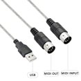 thumbnail image 2 of Adaptateur de Câble MIDI USB, Type A Mâle vers MIDI Din 5 Broches Interface avec Indicateur LED pour Clavier Musical, 2 of 5