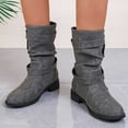 thumbnail image 5 of POROPL Ankle Boots for Women Flat Buckletassel Shoes,Boots Size 9, 5 of 5