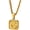 C, variant on Personalized Embossed Initial A-Z Pendant Necklace for Women Men | Sunburst Textured Square Letter Charm, Gold Plated Stainless Steel, Hip Hop Thin Cable Stackable Accessory