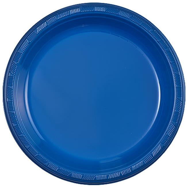 Party Dimensions 82217 10 in. Solid Blue Plastic Plate 240 Per Case