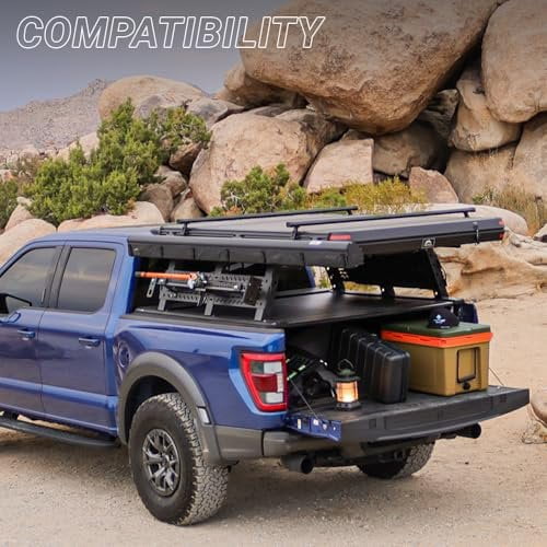 Syneticusa MR Series Retractable T-Slot Rails Hard Truck Bed Cover for 2020-2026 Jeep Gladiator 5ft Bed