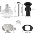 thumbnail image 2 of Bisagra para asiento de inodoro, fijaciones de bisagras de liberación rápida, con fijación de tornillo de goma, se adapta a bisagras de tapa superior de inodoro, 2 of 5