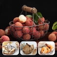 thumbnail image 5 of Homemaxs Basket Egg Wire Fruit Metal Gathering Oval Bowl Storage Bread Holder Tray Farmhouse Display Countertop Chicken Baskets, 5 of 6