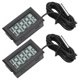 thumbnail image 3 of 2 termómetros digitales electrónicos, termostato, medidor de temperatura, actualización de 2 segundos con sonda, color negro, 3 of 15