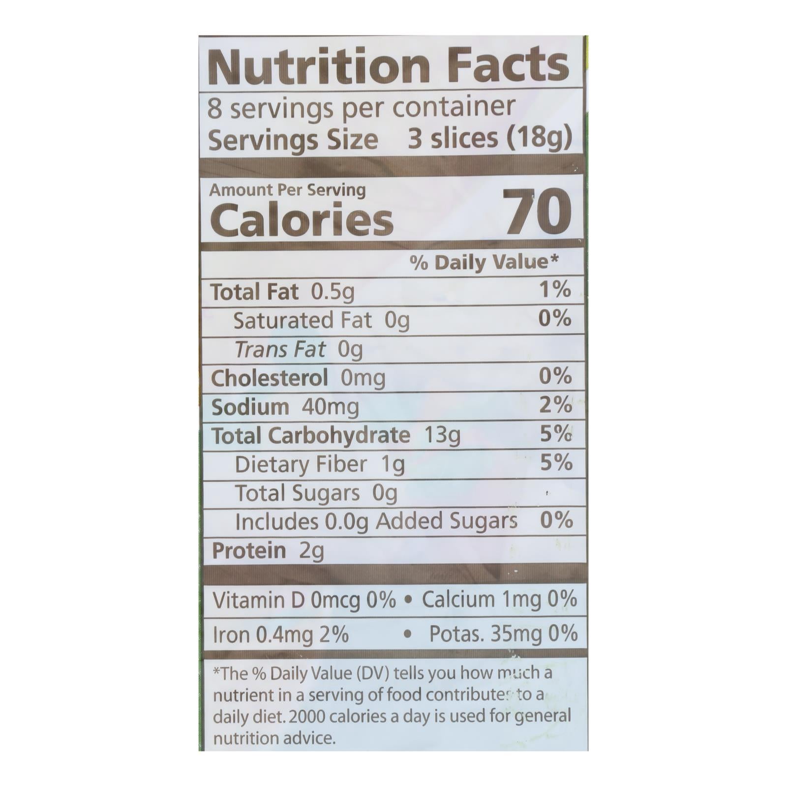 Real Foods Organic Corn Thins - Sesame - Case of 6 - 5.3 oz.