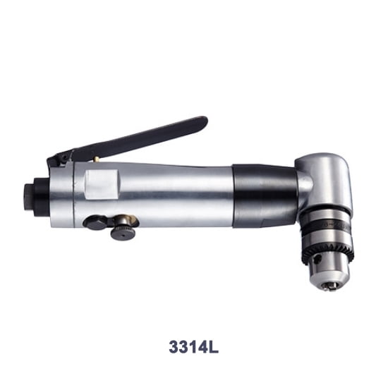 ATO Right Angle Air Drill 2000RPM High-Speed Pneumatic Drill Tool Multifunctional Air Straight Drill Reversible Rotation Air Drill