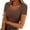 Coffee, variant on Rezuofi 1 Pcs Women's Summer Scoop Neck Short Sleeve T-Shirts Ribbed Knit Slim Fitted Casual Basic Top