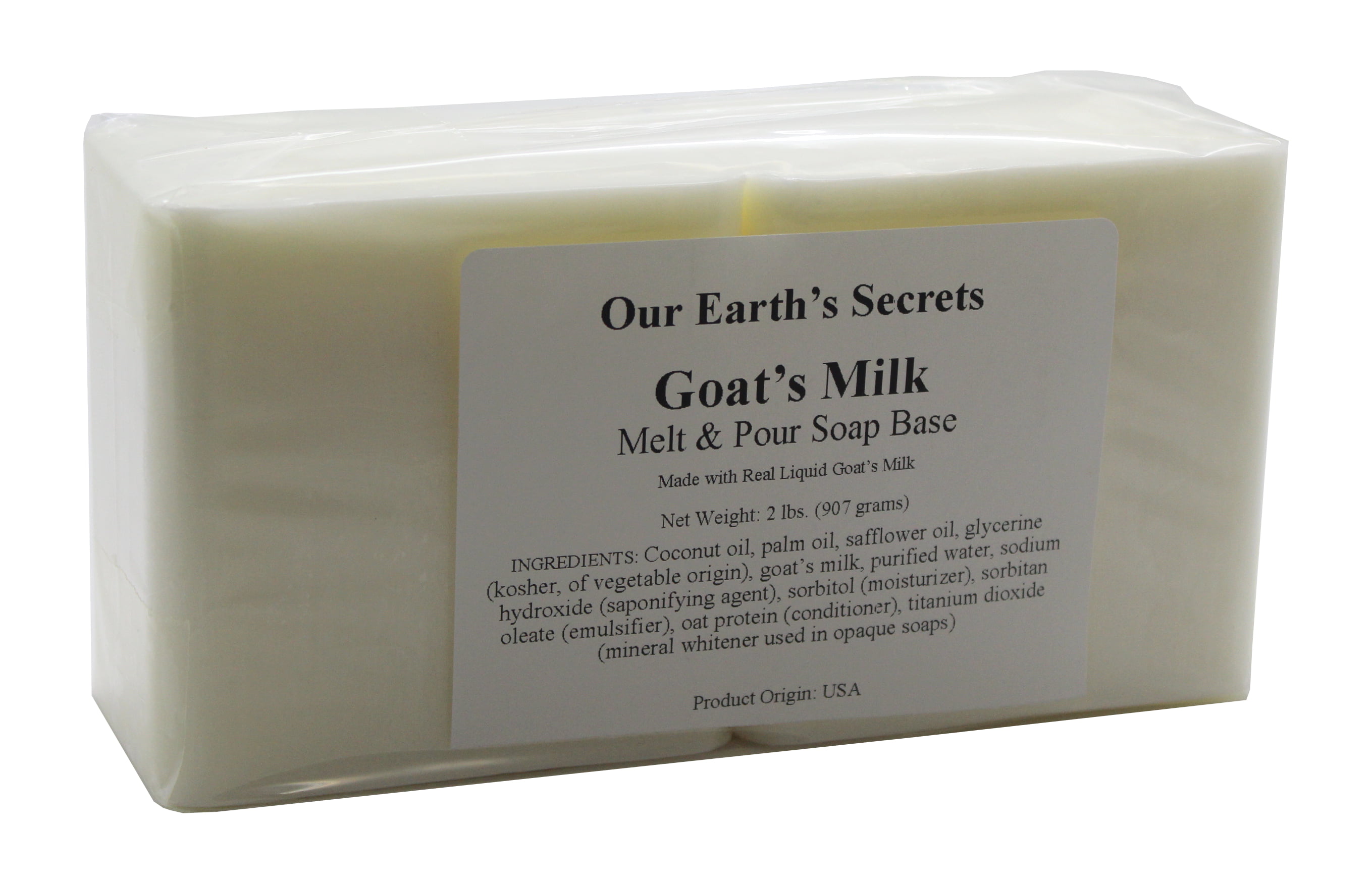 Goats Milk - 2 Lbs Melt and Pour Soap Base - Our Earth's Secrets 