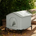 thumbnail image 4 of Weatherproof Cat Shelter Insulated Winter Cat House Cat Beds for Indoor Cats Large Cat Cave for Pet Cat House 13x13x13 inches, 4 of 8