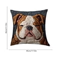thumbnail image 2 of SIYTUAU Soft Polyester Cushion Cover Dog Print 17.72X17.72 Inch Pillowcase For Sofa Decor E, 2 of 7