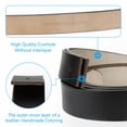 thumbnail image 5 of JingHao Belts for Men Big and Tall,Mens Belt Leather for Casual Jeans Dress Work All Size 28"-64" Black Brown Width 1.45"(34"-36"/Belt Length 115cm, Black), 5 of 6