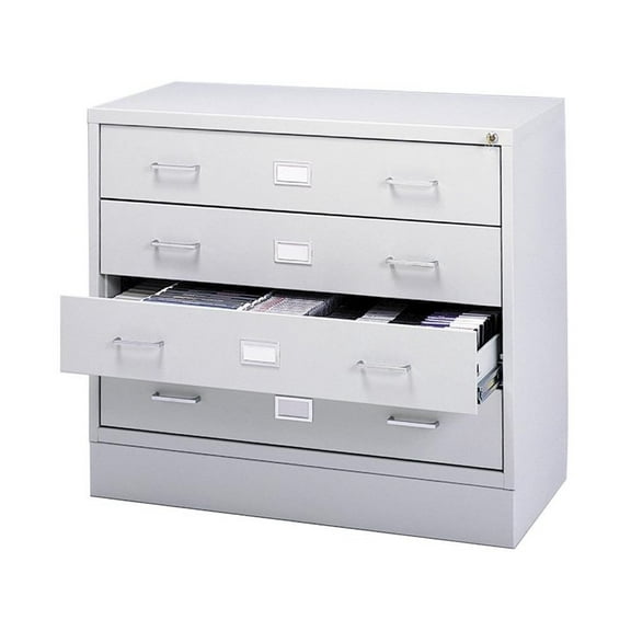 Safco 4-Drawer Audio and Video Microform Cabinet