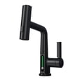 thumbnail image 2 of LED Intelligent Digital Display Faucet Pull-Out Basin Faucet Temperature Digital 3 In 1 360° Swivelling Waterfall Kitchen Tap, 2 of 5