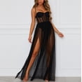 thumbnail image 2 of Intimates Ladies Underwear Lace Temptation Transparent Mesh Suspender Nightdress, 2 of 8