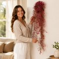thumbnail image 4 of Werulen Hanging Greenery Floral Garland, Bedroom Living Room Boho Indoor Wall Embellishment, Wall Vine, Faux Bloom, Home Decor, 4 of 7