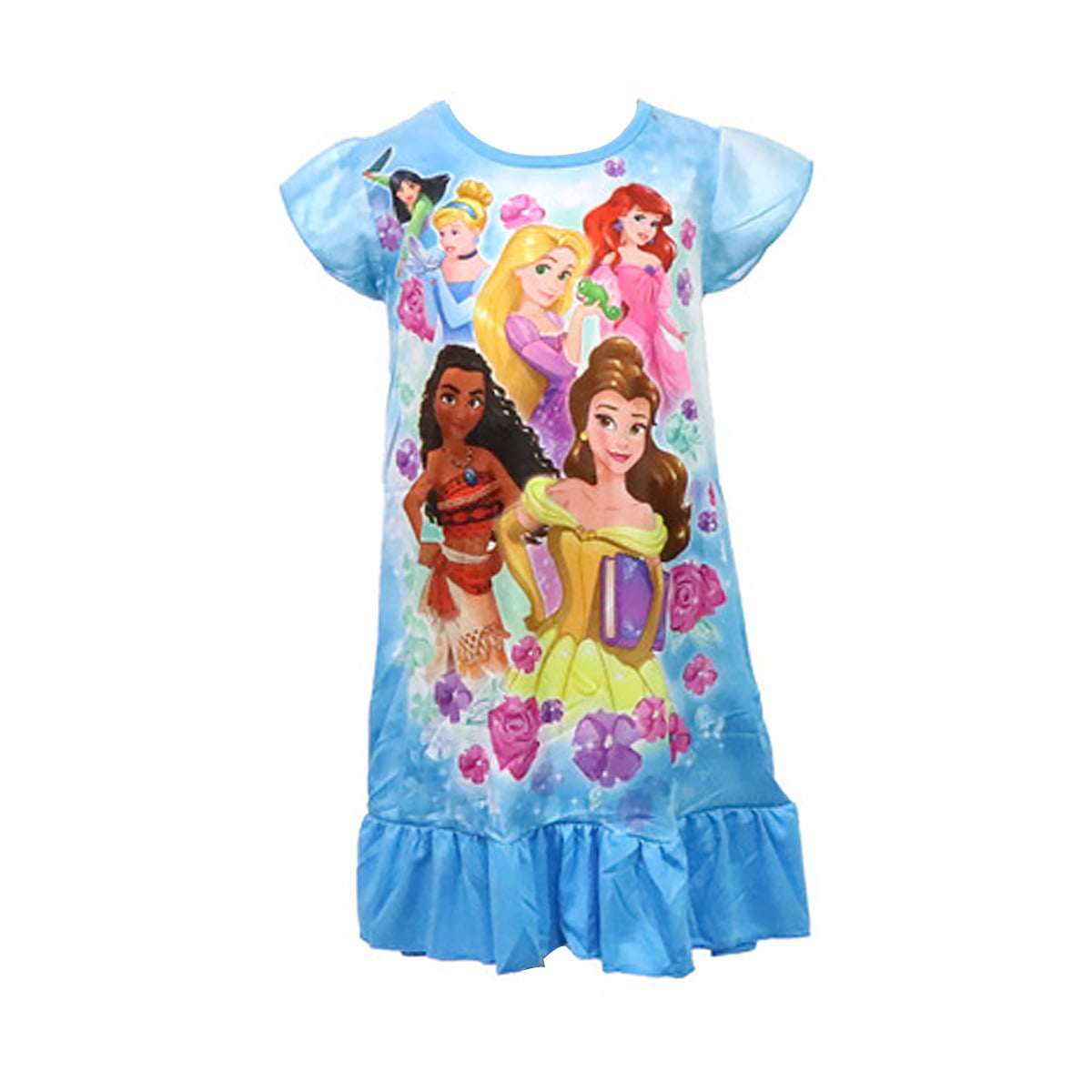 Frozen Princess Dress Girls Nightie Nightdress Pajamas Skirt Dress Party Summer