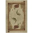 thumbnail image 2 of Addison Rugs Dream Shag Premium Machine Washable Transitional Fish Khaki Rectangle Rug, 9' x 12', 2 of 8