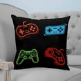 thumbnail image 4 of 20x20 Pillow Covers Set of 2, Game Controller Throw Pillow Covers Decorative Couch Cushion Case, Modern Art Gaming Handheld Black Microfiber Square Pillowcases for Bedroom Car Living Room, 4 of 7