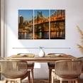 thumbnail image 3 of Elephant Stock New York Queensboro Bridge Wall Art - Horizontal Multi Panel Canvas - Living Room Wall Decor - Architecture Multi Panel - Orange And Brown Decor By Christian Heeb - 57" x 36", 3 of 8