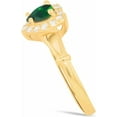 thumbnail image 4 of Floreo 10k Yellow Gold 9mm Birthstone Gemstone Heart CZ Ring, Size 9.75 - Emerald, 4 of 5