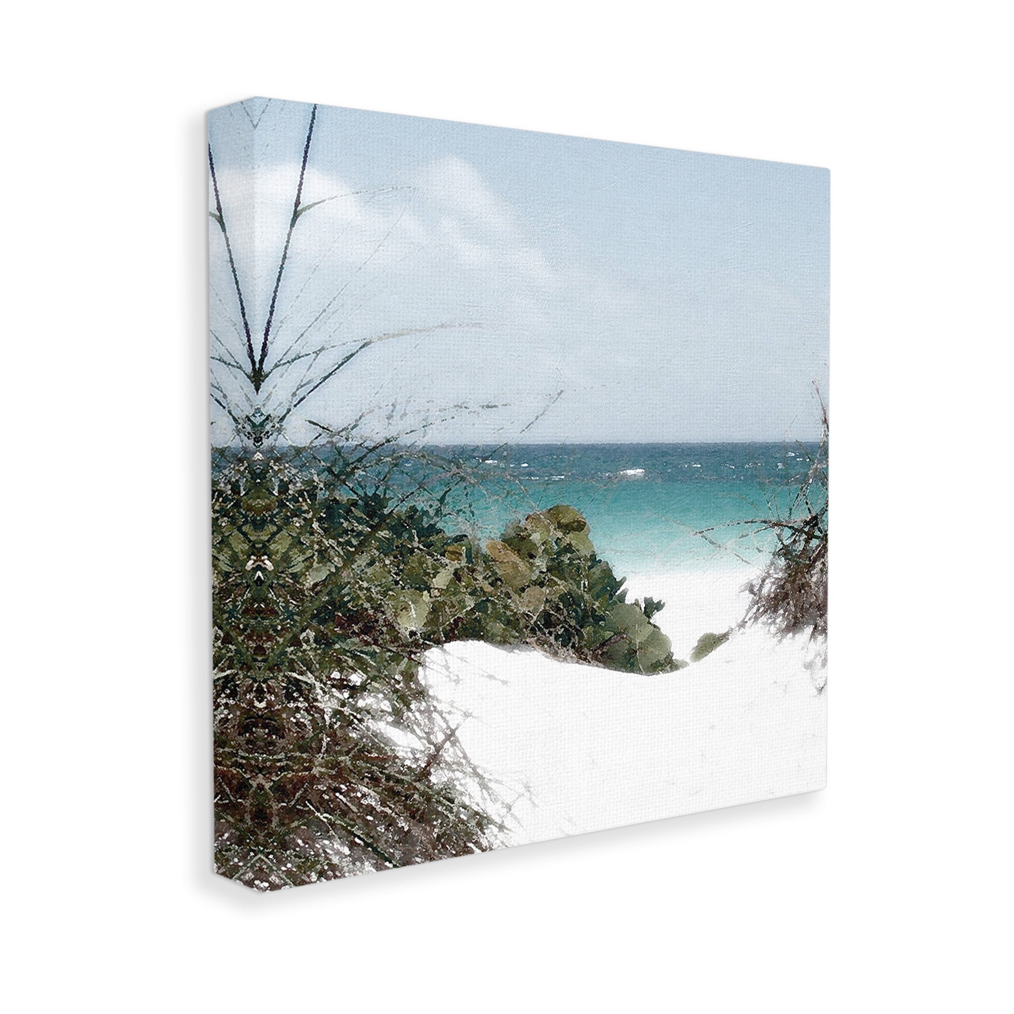 Stupell Industries Clear Beach Scenery Landscape Photography Gallery Wrapped Canvas Art Print Wall Art, 36 x 36