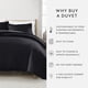 thumbnail image 4 of Ultra Suave y Transpirable - Juego de Funda Nórdica - Ropa de Cama Negra Matrimonial/Queen de Comfort Canopy, 4 of 10