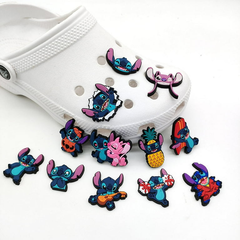 Anime Stitch Shoe Charms for Croc PVC Shoe Decoration Pins Cute Croc Accessories Charms for Women Kids Teens Girls and Boys