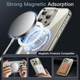 thumbnail image 3 of JETech Magnetic Case for iPhone 15 Pro 6.1-Inch Compatible with MagSafe Wireless Charging, Shockproof Phone Bumper Cover, Anti-Scratch Clear Back (Clear), 3 of 7
