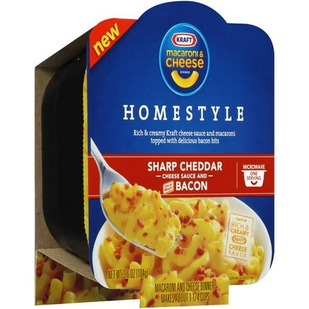 Kraft Sharp Cheddar  Bacon Macaroni  Cheese Dinner, 3.6 oz  Walmart.com