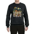 thumbnail image 2 of Wild Bobby Trendy Landscape With Daisies Cactus Monarch Butterfly Nature Lover Unisex Crewneck Sweatshirt, Black, Small, 2 of 6