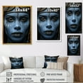thumbnail image 4 of Designart "Blue Mursi Pride Portrait I" People Framed Wall Art - Global Blue African Tribal Entryway Framed Wall Art Print, 4 of 6