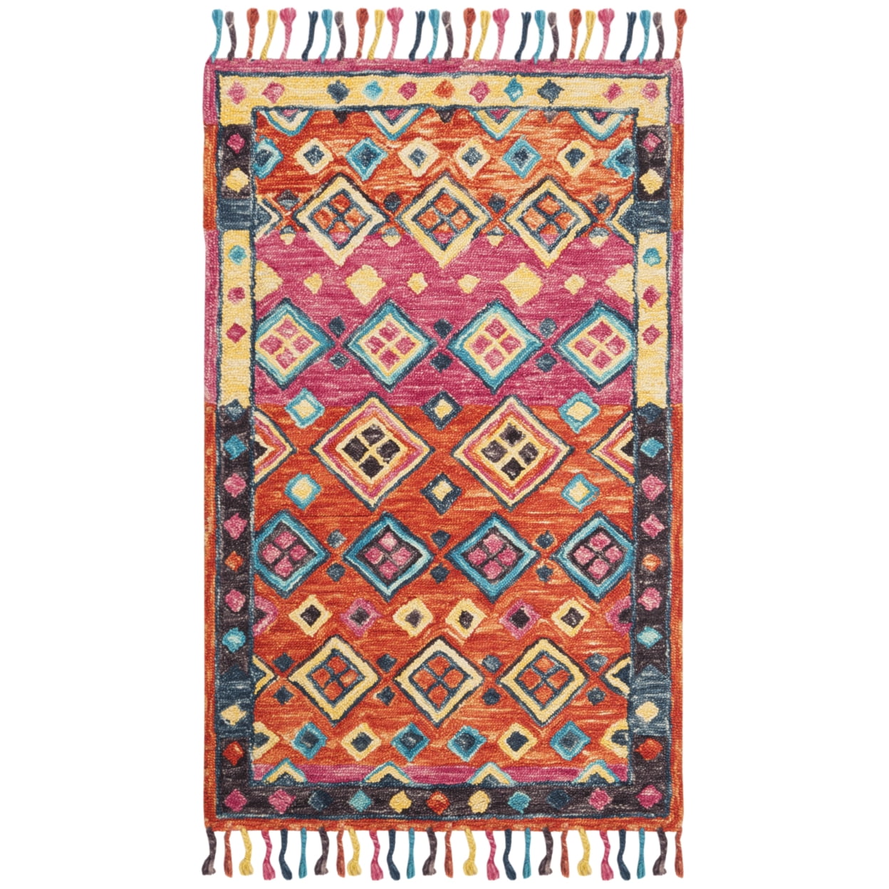 SAFAVIEH Aspen APN138A Handmade Orange / Fuchsia Rug