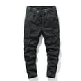 thumbnail image 2 of Lorytime Work Cargo Pants for Men Cotton Drawstring Elastic Waist Joggers Long Training Pants with Multi Pockets Outfits, 2 of 9
