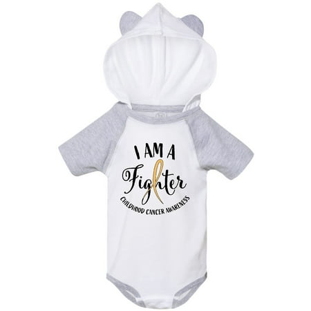 

Inktastic I am a Fighter- Childhood Cancer Awareness Gift Baby Boy or Baby Girl Bodysuit